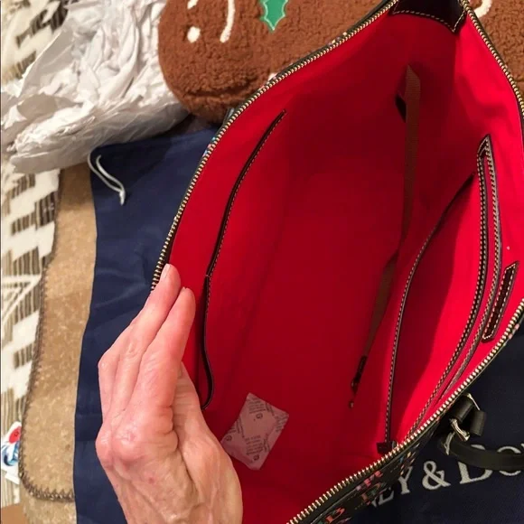 Dooney & Bourke Colorful Logo Black Tote - Picture 9 of 9